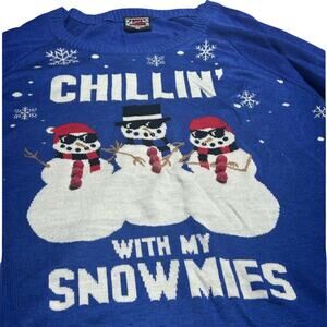 Blue Snowman Graphic Sweater